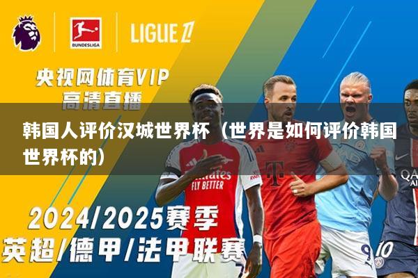 韩国人评价汉城世界杯（世界是如何评价韩国世界杯的）